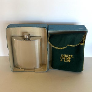 English Pewter Flask (in original box) by Shreve, Crump & Low 6 ounces
