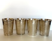Julep Cups by Eales, Silver Mint Julep Cups (4), Vintage Silver-Plated Julep Cups