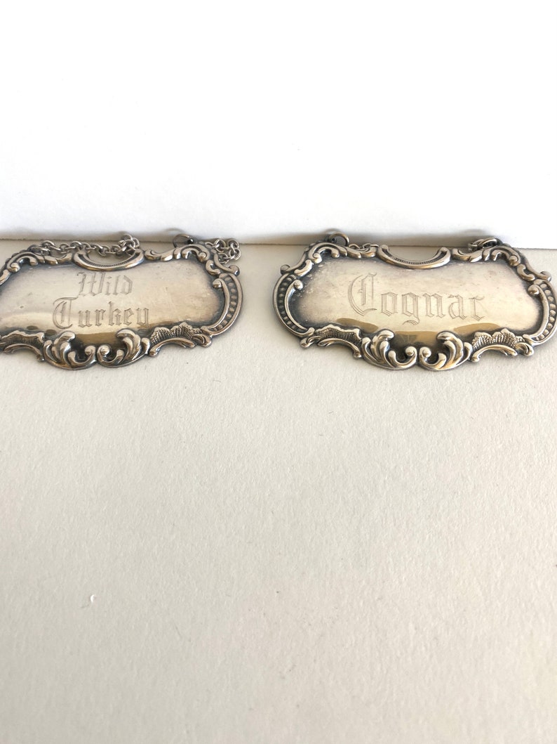 Vintage Decanter Tags By Gorham 7 Rare Liquor Brands Etsy vintage-decanter-tags-by-gorham-7-rare-liquor-brands-etsy