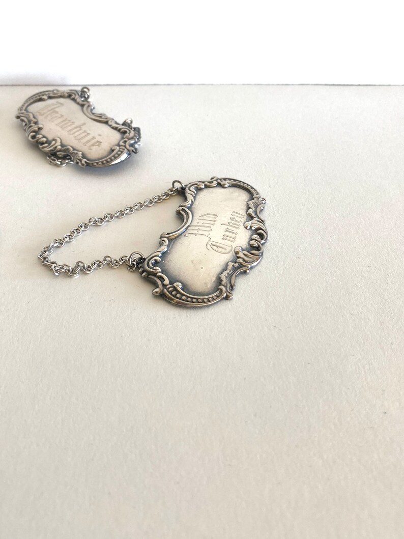 Vintage Decanter Tags By Gorham 7 Rare Liquor Brands Etsy vintage-decanter-tags-by-gorham-7-rare-liquor-brands-etsy