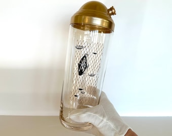 Atomic Fish Cocktail Shaker, Mid Century Glassware