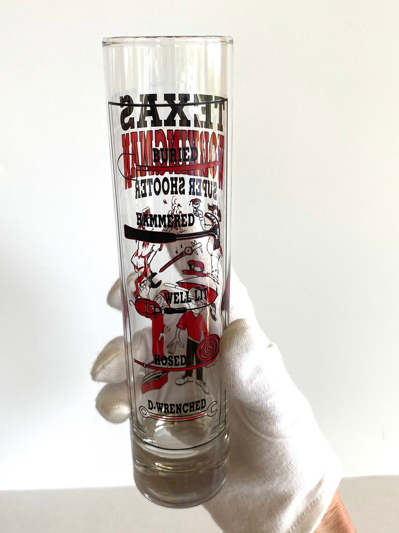 Texas Shot Glass Jigger Texas Workingman Shooter Glass Etsy