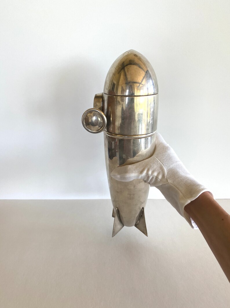 Vintage Zeppelin Blimp Cocktail Shaker Etsy