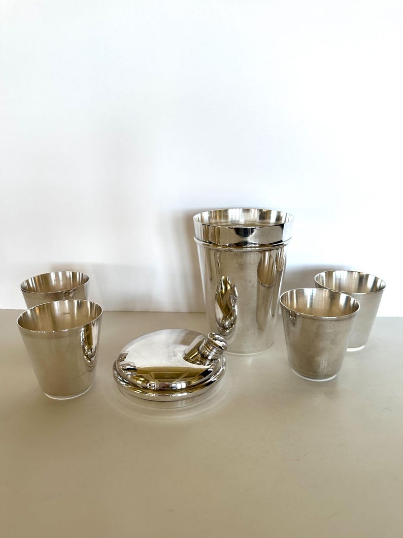 Vintage Gorham Silver-Plated Nesting Cocktail Shaker Set