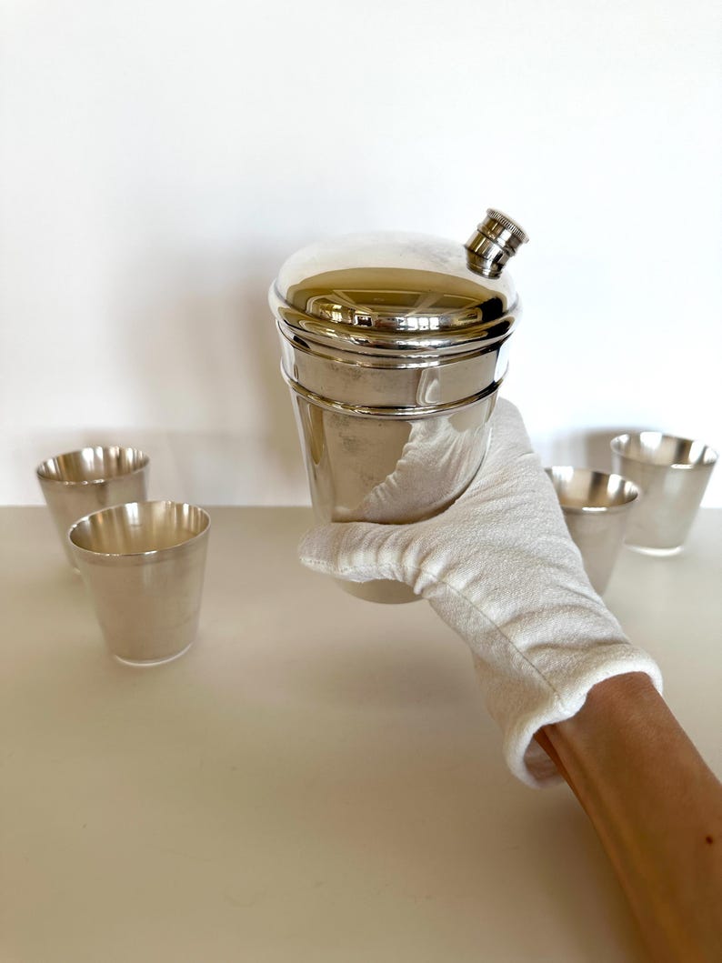 Vintage Gorham Silver-Plated Nesting Cocktail Shaker Set - Thumbnail 3