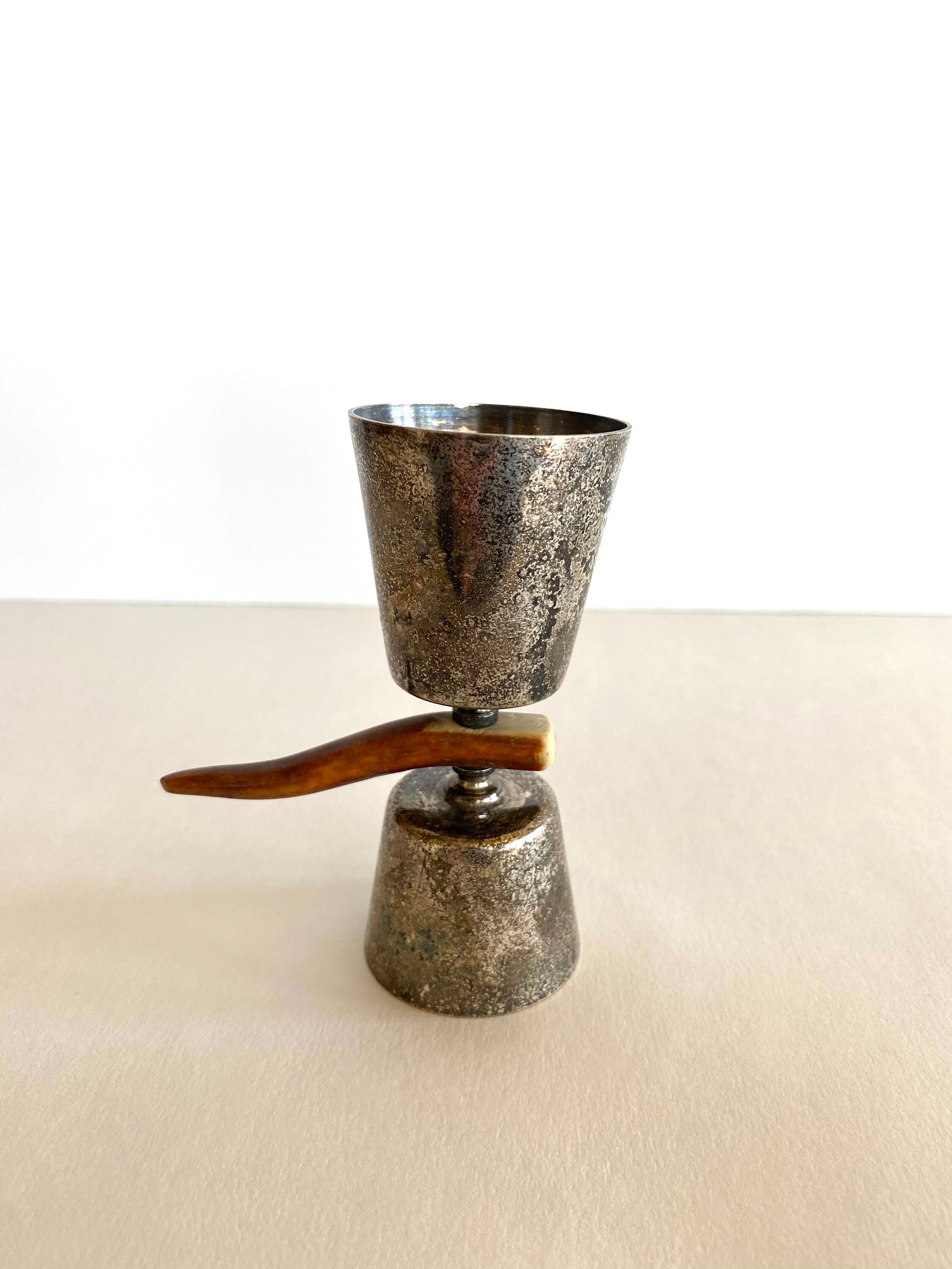 Unusual Double Jigger by P.H.V. Co Vintage Jigger w/ Antler Etsy