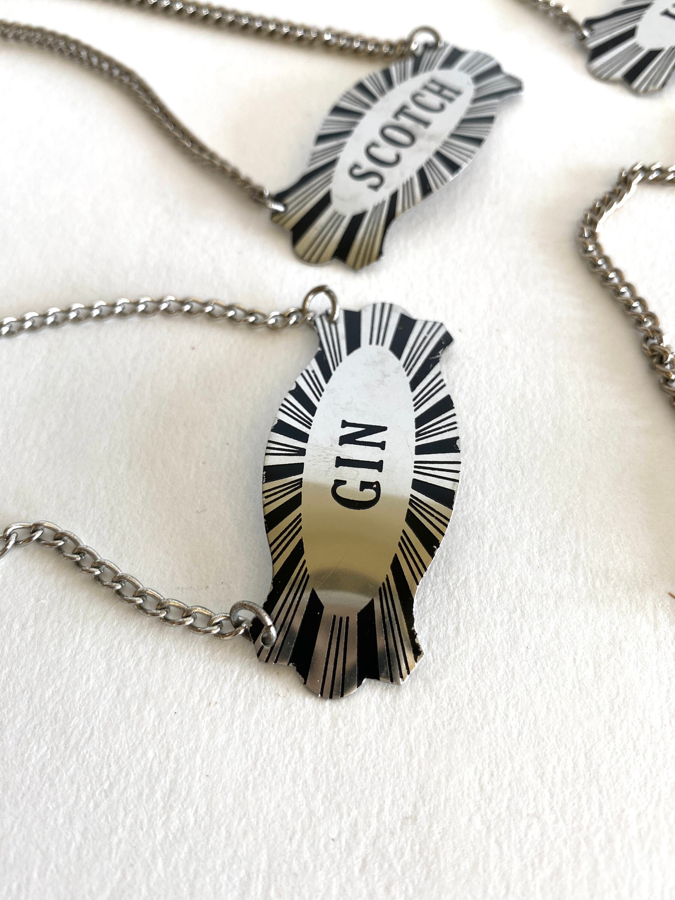 Liquor Decanter Tags Art Deco Style Liquor Tags Labels Etsy