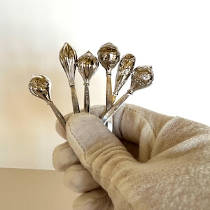 Sterling Silver Cocktail Picks (6), Art Deco Cocktail Picks