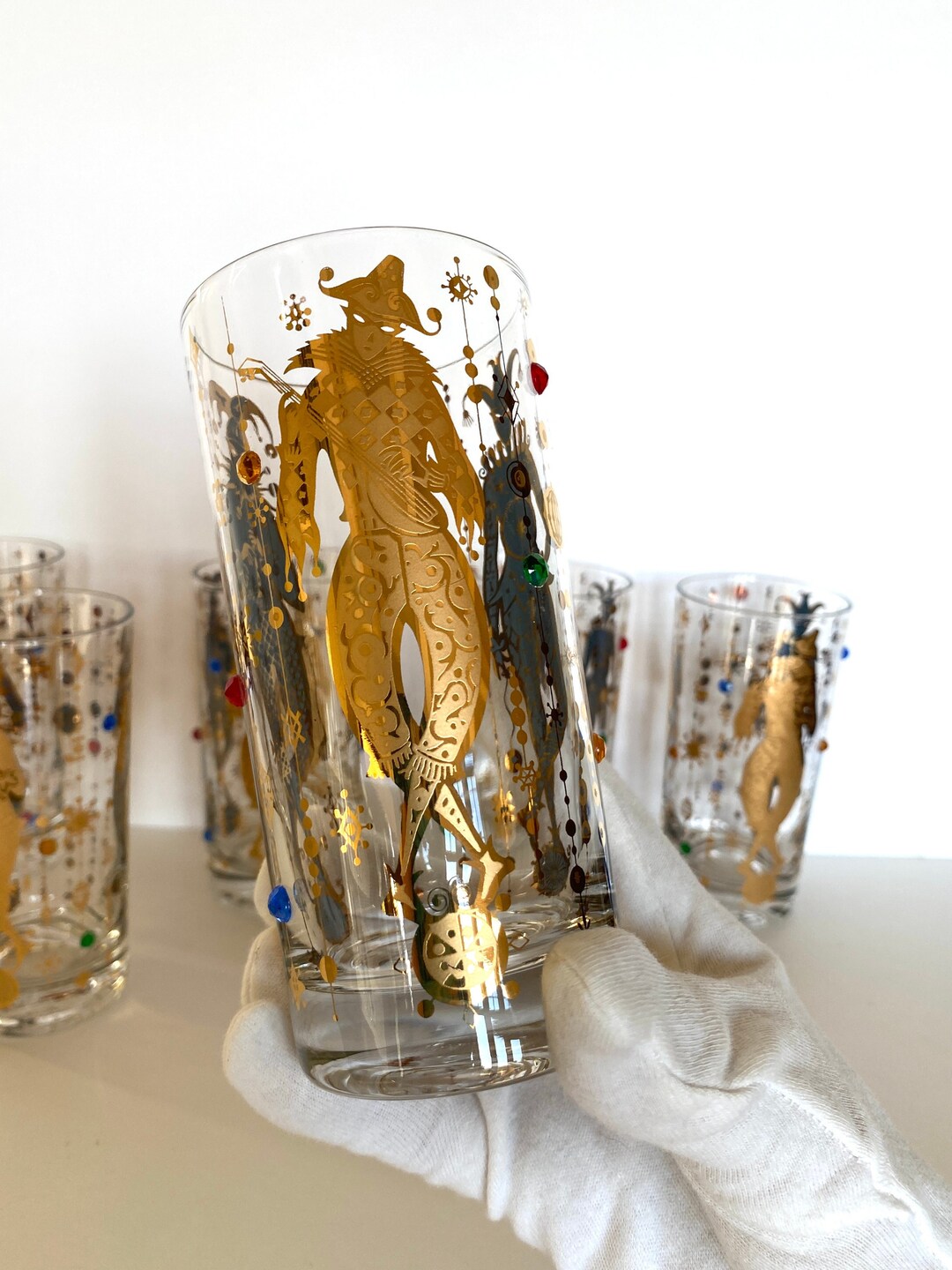 culver mardi gras glasses
