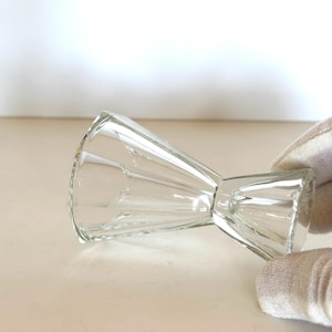 Art Deco Glass Double Jigger, Octagonal Glass Jigger