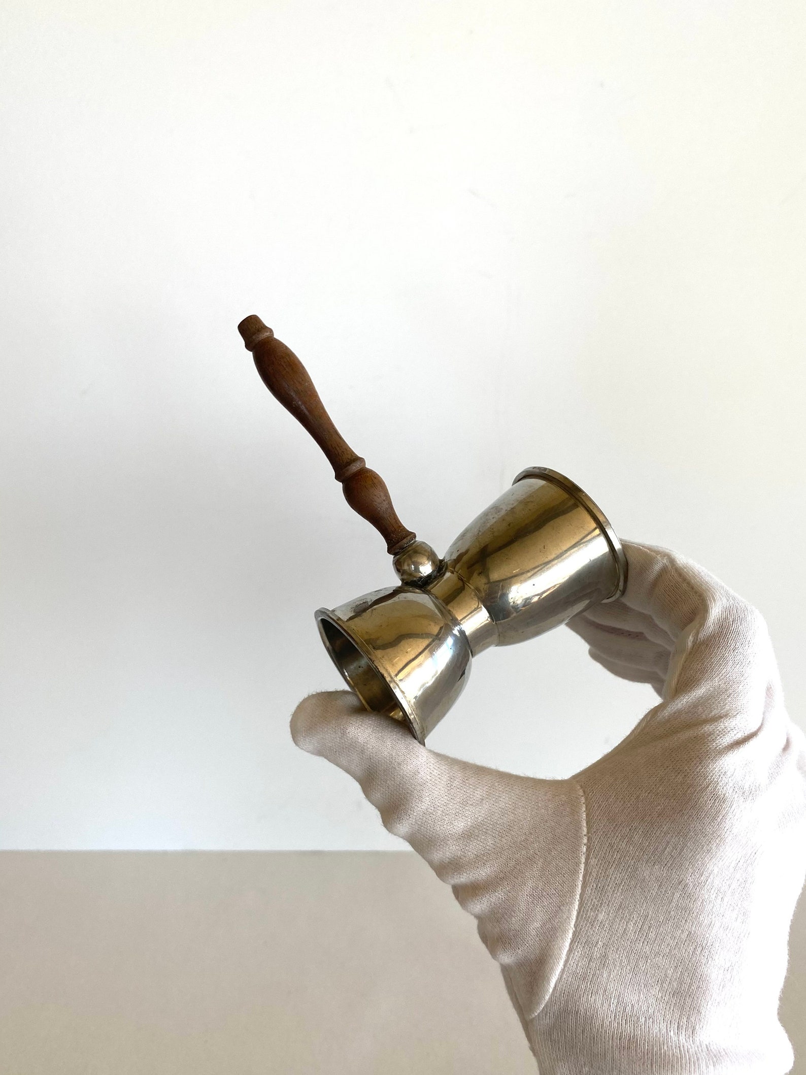 Vintage Double Jigger Handcarved Wood Handle Art Deco Style Etsy