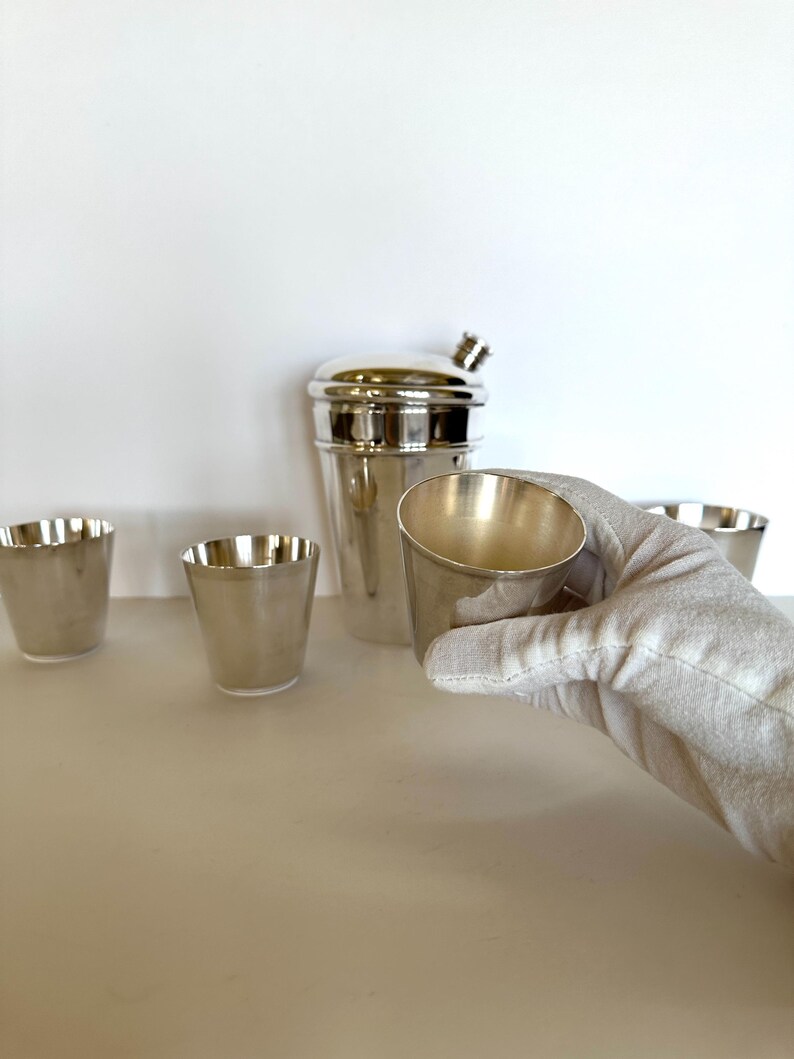 Vintage Gorham Silver-Plated Nesting Cocktail Shaker Set - Thumbnail 4