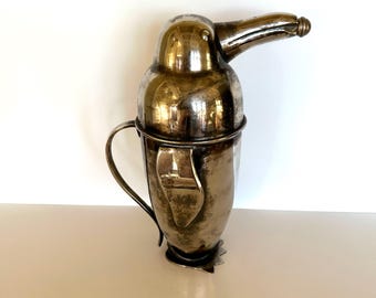 Cocktail Shaker Penguin Art Deco Restoration Hardware Vintage
