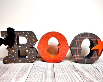 BOO! Halloween Letter Set | Tiered Tray Decor