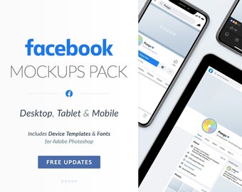 Plantillas de maquetación para Facebook: página de empresa, perfil (Photoshop, Canva)