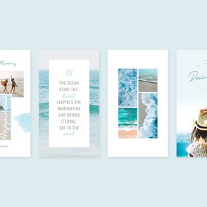 Instagram Stories Oceans 30 Fresh & Blue Templates - Etsy