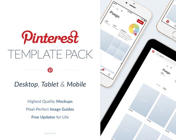 Pinterest Social Media Template Pack Etsy