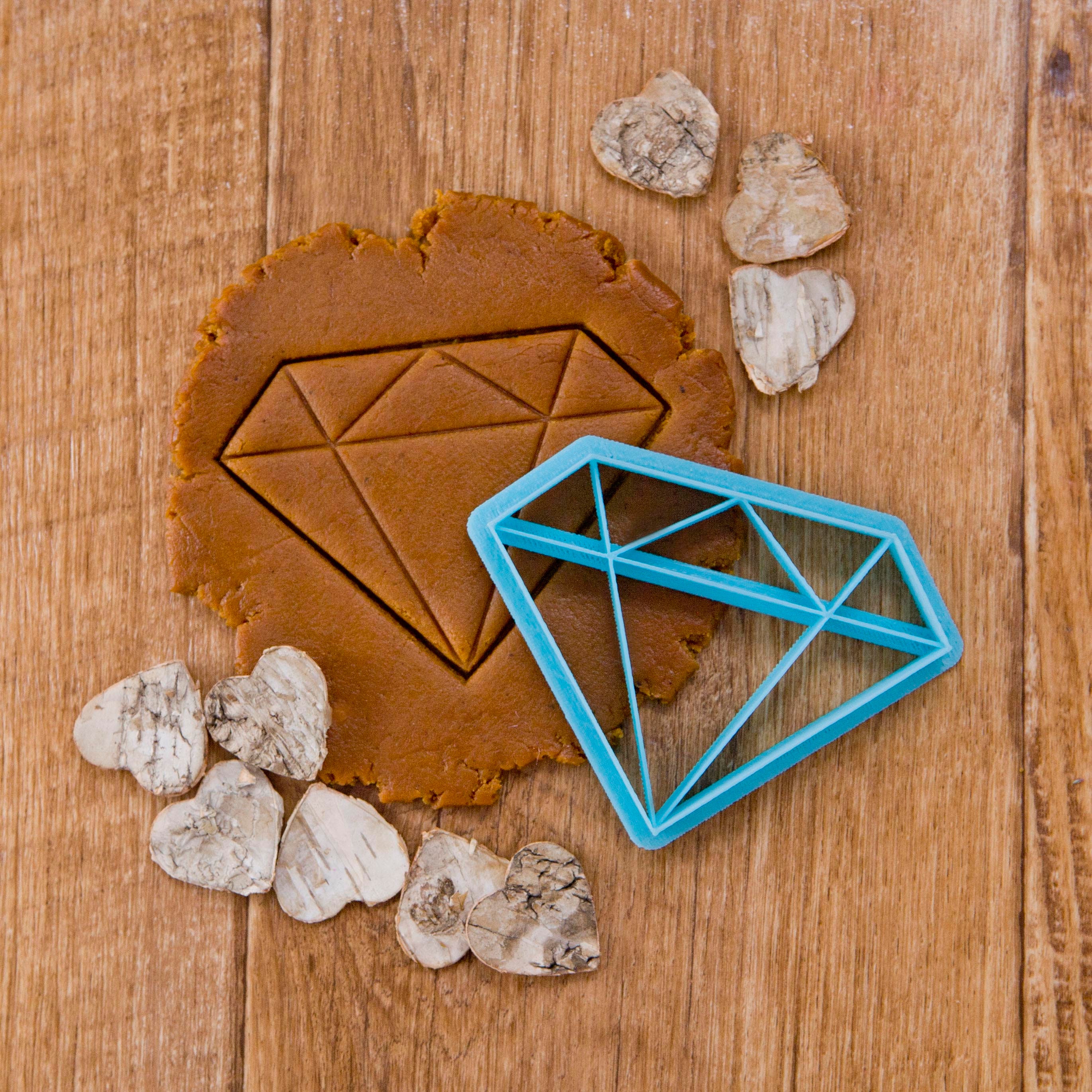 Cookie Cutters Diamond Stamp Diamond Cookie Cutter Adamant Etsy