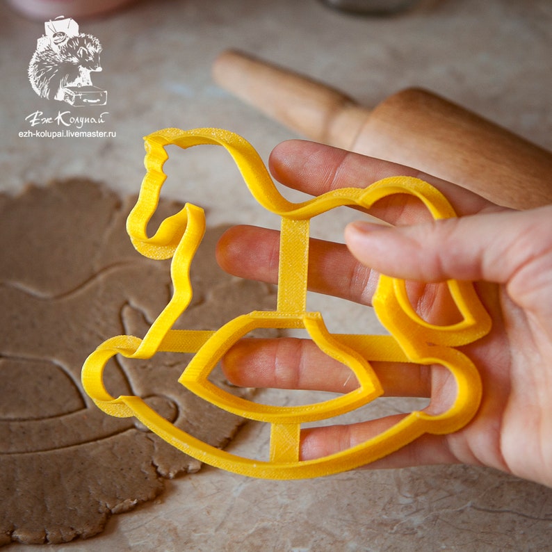 Horse Cookie Cutter Rocking horse Cookie Cutter Hobbyhorse Etsy