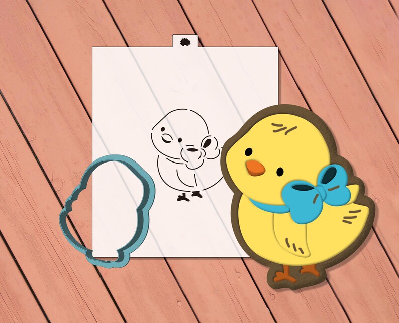 baking DIY kit for Easter decoration Easter cookie cutter Chicken Cookie Cutter and Stencil Set