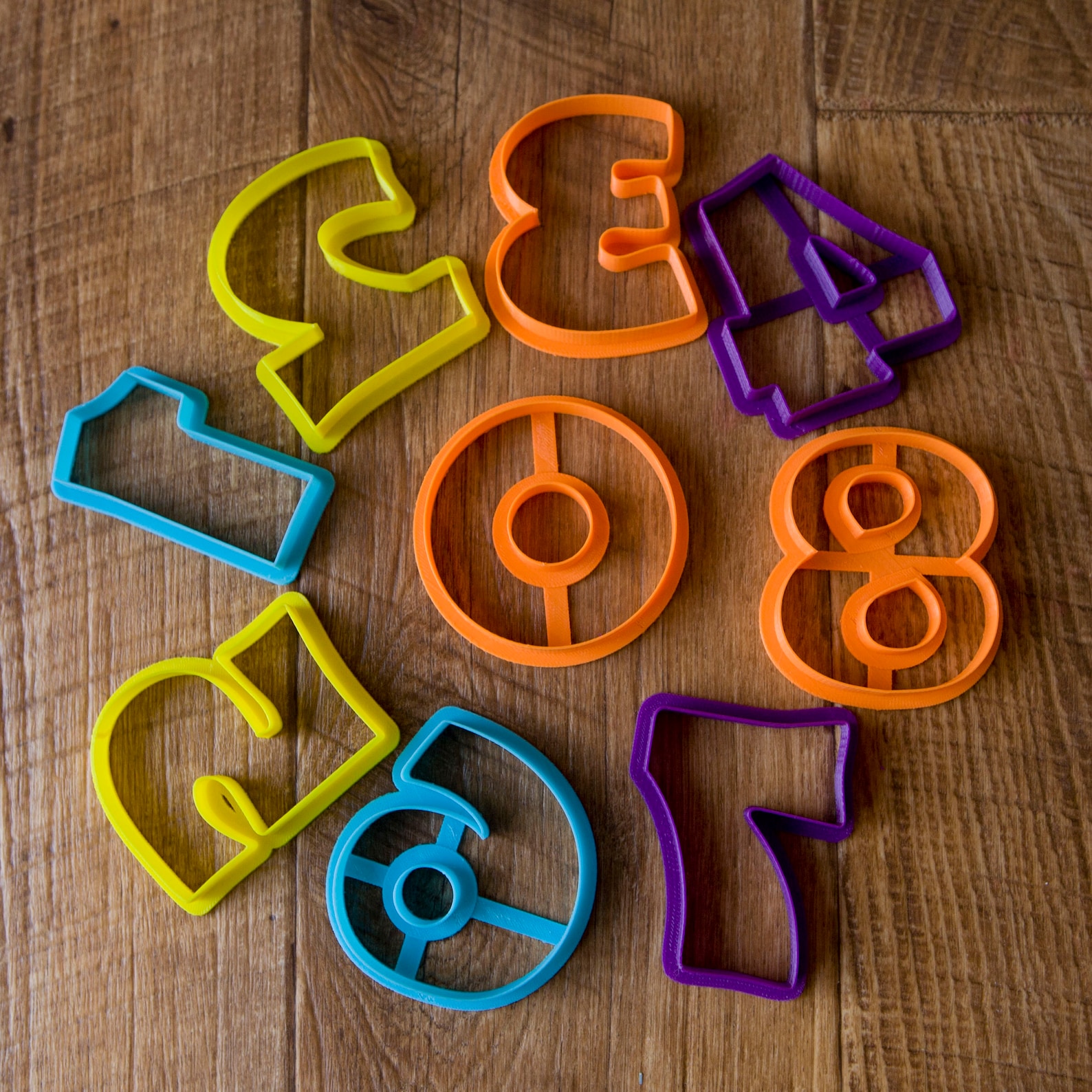 Number Cookie Cutters set 2 Number cutter Set of 10 Plastic Etsy