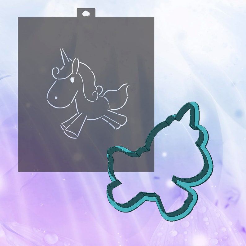 unicorn-cookie-cutter-and-stencil-set-for-gingerbread-cookie-etsy