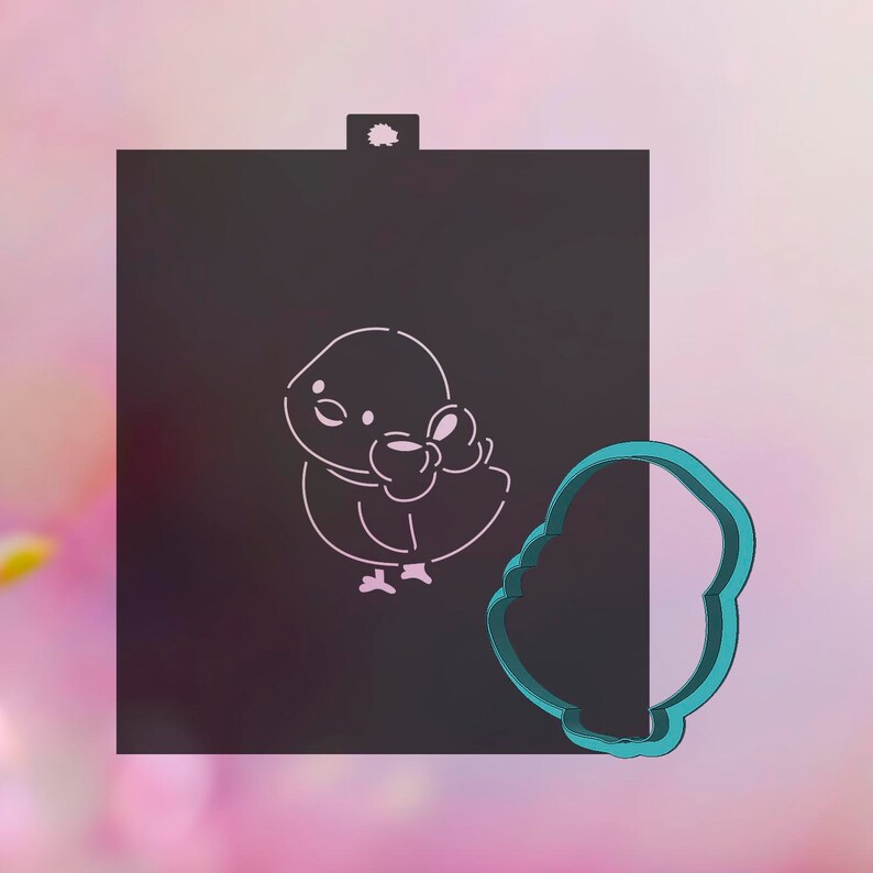 baking DIY kit for Easter decoration Easter cookie cutter Chicken Cookie Cutter and Stencil Set