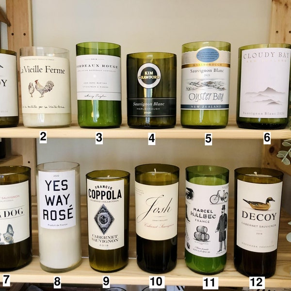 Wine Bottle Candle Etsy