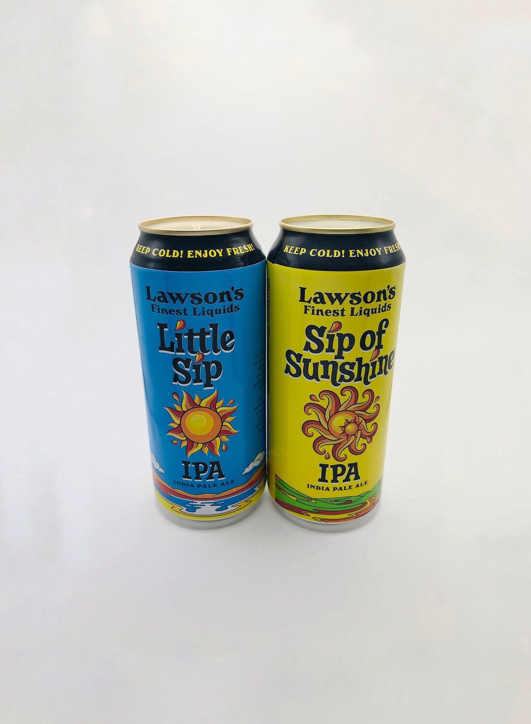 Lawsons Sip of Sunshine Beer Candle // Custom Soy Upcycled IPA Beer Can