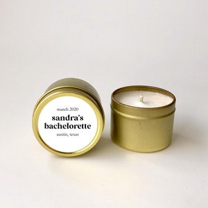 Bachelorette Candle Favor, Bachelorette Custom Small Gift