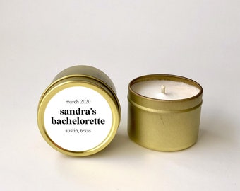 Bachelorette Candle Favor, Bachelorette Custom Small Gift