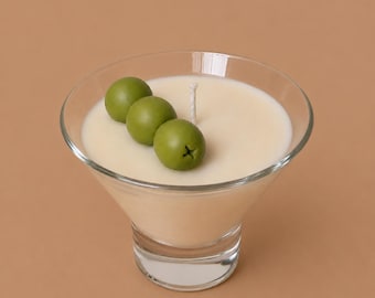 Schmutzige Martini Sojakerze