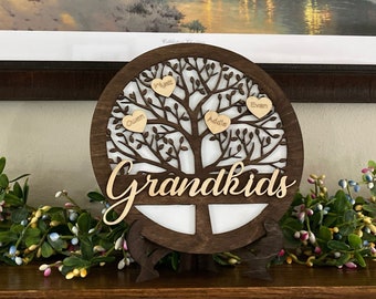 Family Tree Art | Family | Layered Wood Art | Grand Parents | Grand Kids