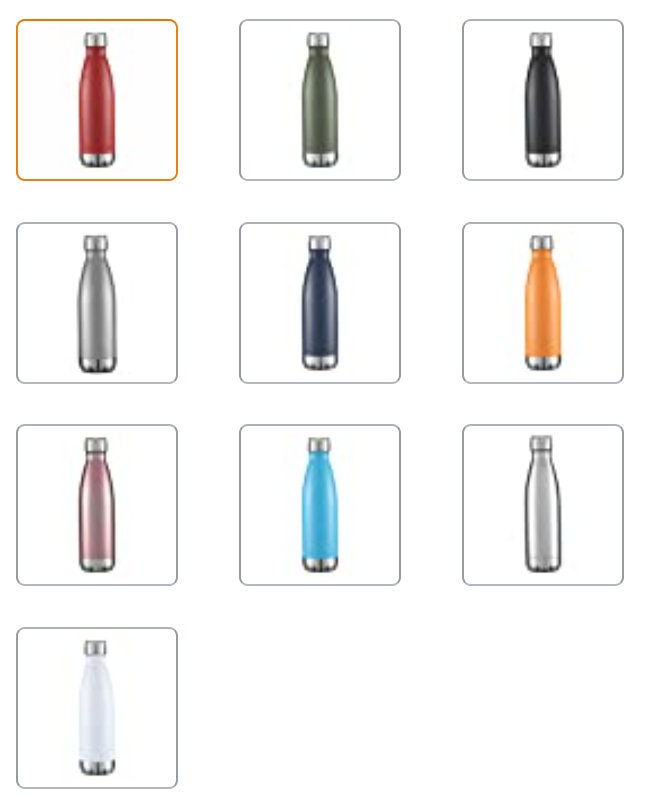 Personalisierte Edelstahl-Wasserflasche 500 Ml – Mit Gravur (Löwenkopf Oder Text) | Einwandig, Nicht Isoliert
