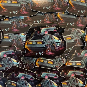 Back to the Future Delorean Vinyl Sticker - One of a Kind Design! Show Your Love to the DeLorean! B2TF Perfect for Cars, Laptops, and More!