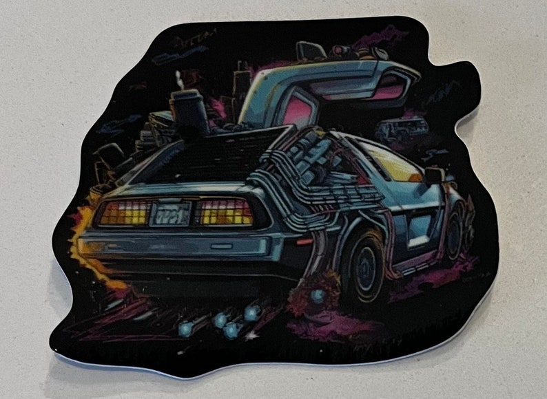 Back to the Future Delorean Vinyl Sticker - One of a Kind Design! Show ...