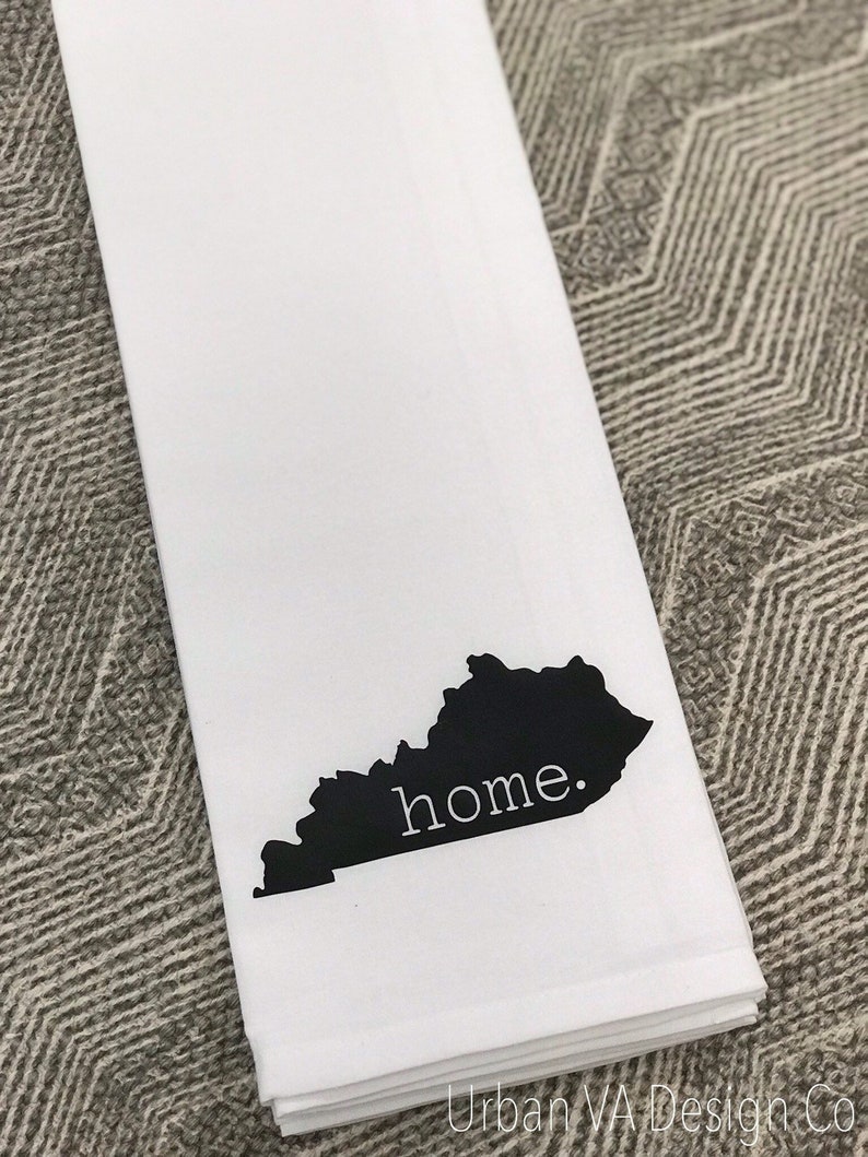 Free Shipping Kentucky State Home 100/% Ringspun Cotton Flour Sack Tea Towel Housewarming Gift Fixer Upper Style