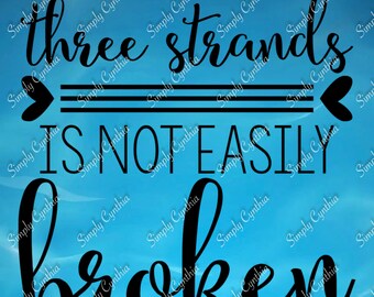 Three strands svg | Etsy
