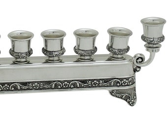 Hanoukka Hanoukka Menorah. Plaqué argent. Super article cadeau!