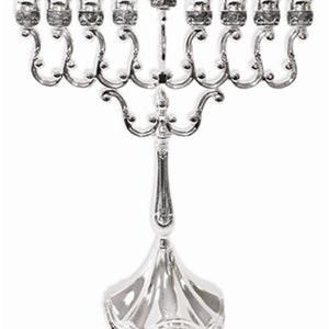 Chanukah Hanukkah Menorah. Silver Plated. Great Gift item image 2