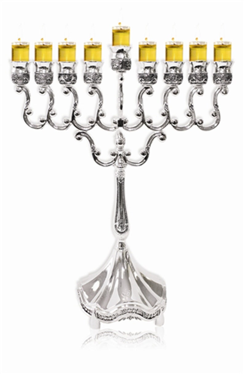 Chanukah Hanukkah Menorah. Silver Plated. Great Gift item image 2