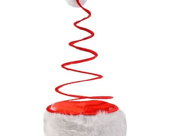 Santa Hat. Christmas Coil Santa Hat. Red, Gold, or Green. Gift item.