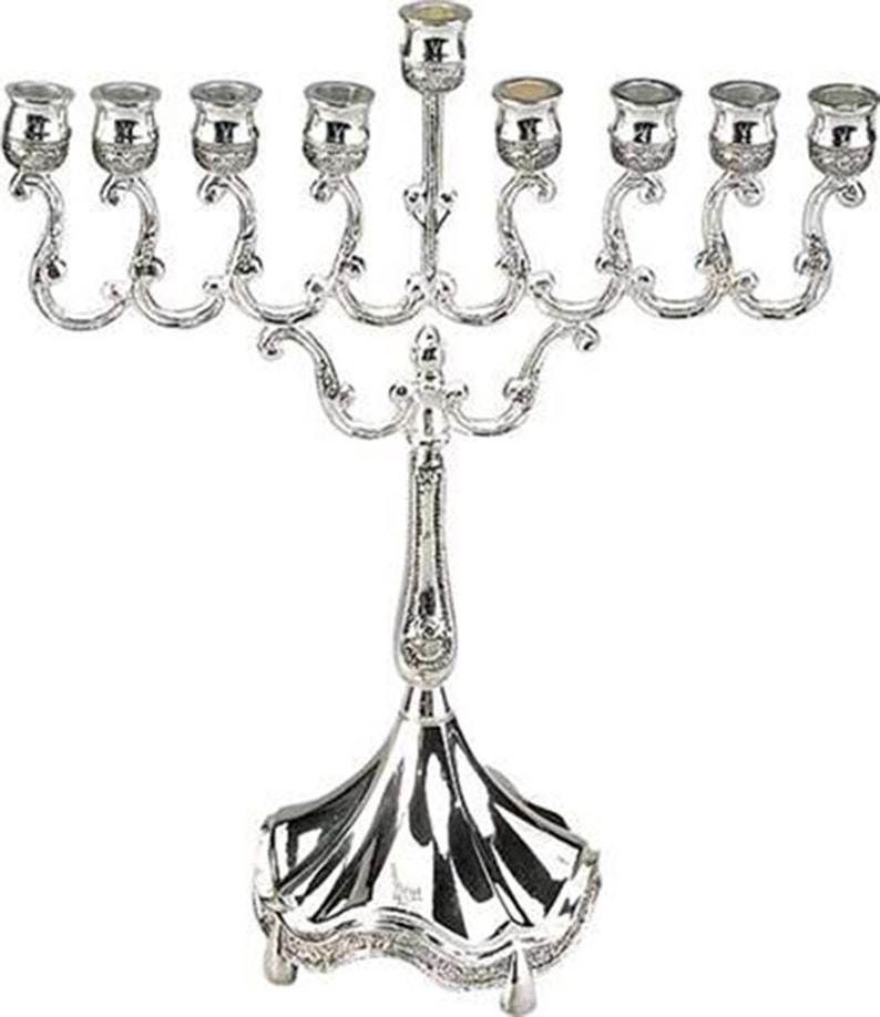 Chanukah Hanukkah Menorah. Silver Plated. Great Gift item image 4