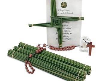 DIY KIT Irish Rushes Make Your Own St.Brigids Cross, Imbolc Cross.