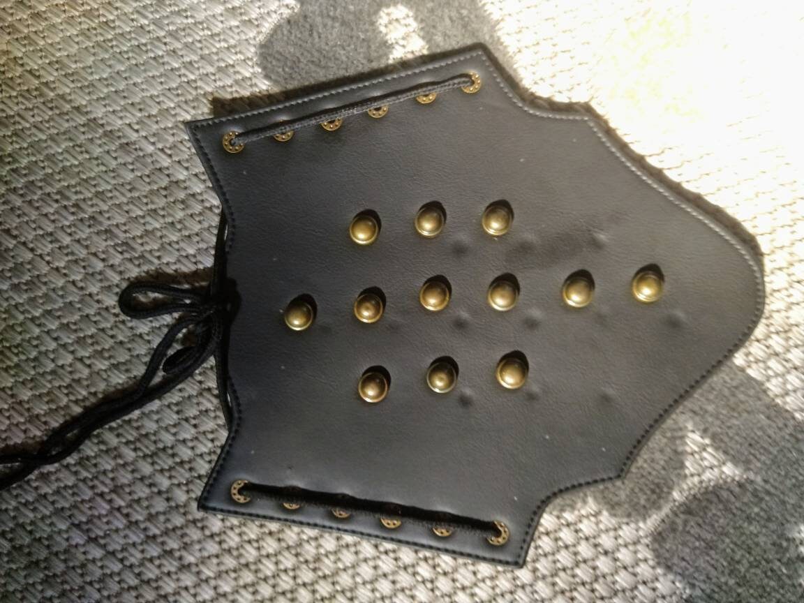 Genuine leather arm cuff half sleeve 2 pc Etsy