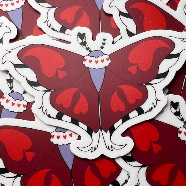 Valentino-Inspired Moth Sticker | Hazbin Hotel Sticker