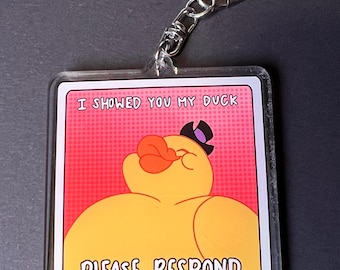 I Showed You My Duck | Hazbin Hotel Inspired Keychain