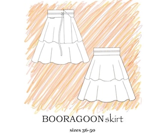 Booragoon skirt pdf sewing pattern