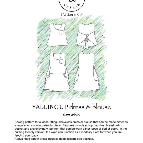 Yallingup dress/blouse pdf sewing pattern