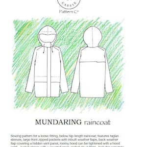 Mundaring raincoat pdf sewing pattern